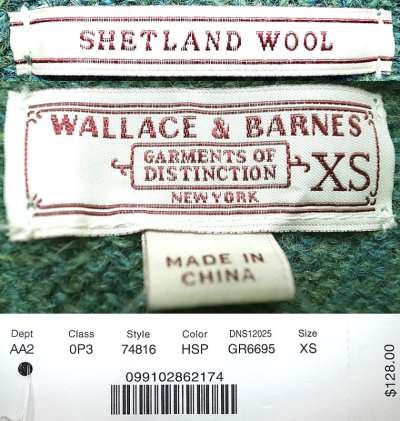 画像3: WALLACE & BARNES by J.Crew Shetland Sweater Green-Mix スウェード肘当付