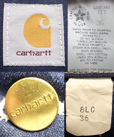 画像3: Deadstock 1980'S(Late) Carhartt Denim Blanket-Lined Coat カーハート USA製