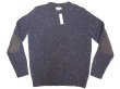 画像1: WALLACE & BARNES by J.Crew Wool Sweater Charcoal-Nep スウェード肘当付 (1)