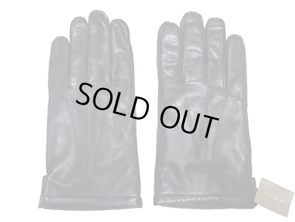 画像1: J.CREW Leather Gloves 黒 ジェイ・クルー 本革（カシミア内張り） グローブ 手袋 (1)