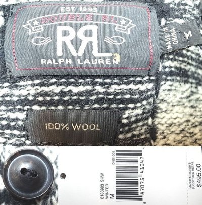 画像3: Double RL(RRL) Shawl Collar Wool Sweater ブロック・チェック・ショールカラー セーター
