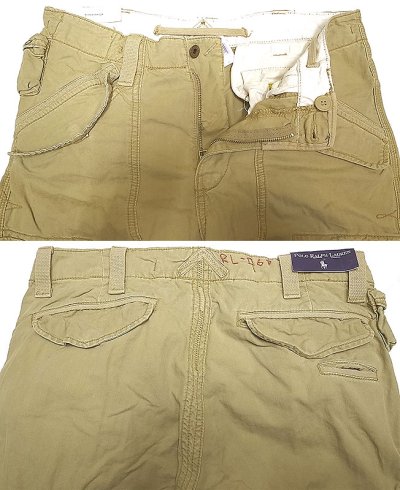 画像2: POLO by Ralph Lauren HBT Military Trousers ポロ・ラルフ ベージュ カーゴパンツ