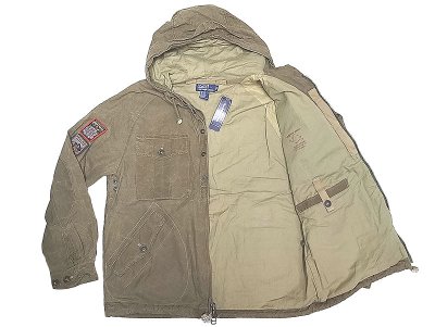 画像2: POLO by Ralph Lauren Waxed Fabric Zip-Up  Mountain Parka JK Khaki Brown 