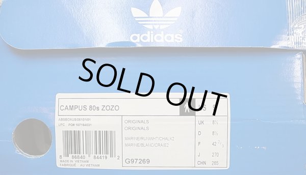 画像4: ADIDAS CAMPUS 80's ZOZO アディダス 紺スウェード(本革）×蛇皮×ハラコ 箱付 (4)