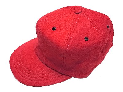 画像1: Deadstock 1960-70'S Felt (Wool×Rayon) Baseball Cap 赤 Made in USA