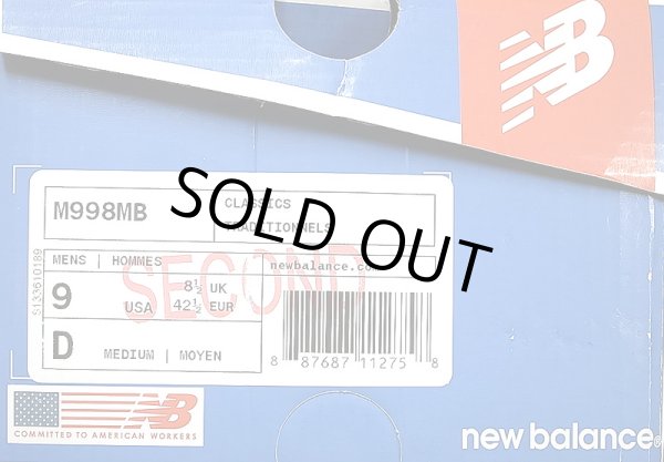 画像2: New Balance M998MB 紺×バーガンディ Made in USA ニューバラ アメリカ製 箱付 (2)