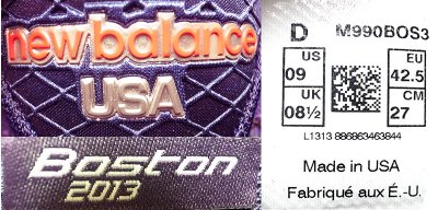 画像3: New Balance M990BOS3 ボストン・マラソン2013限定モデル アメリカ製 箱付