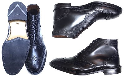 画像2: Allen Edmonds Macadam Wing-Tip Boots Rubber Tap Leather Sole USA製 箱付