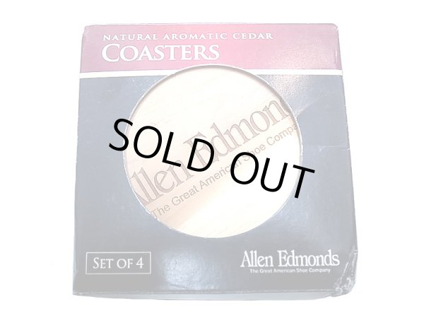 画像1: Allen Edmonds AROMATIC CEDER WOOD COSTER 4個入り Made in USA 箱付 (1)