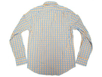 画像1: J.CREW SLIM FIT B.D Shirts Gingham Check オレンジ×ブルー×白  Wash加工 