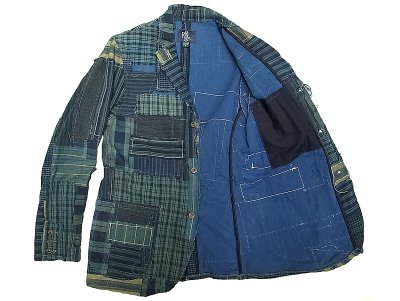 画像1: Double RL(RRL) Indigo(Antique Fabric) Patch-Work JK 本藍染パッチワーク USA製　