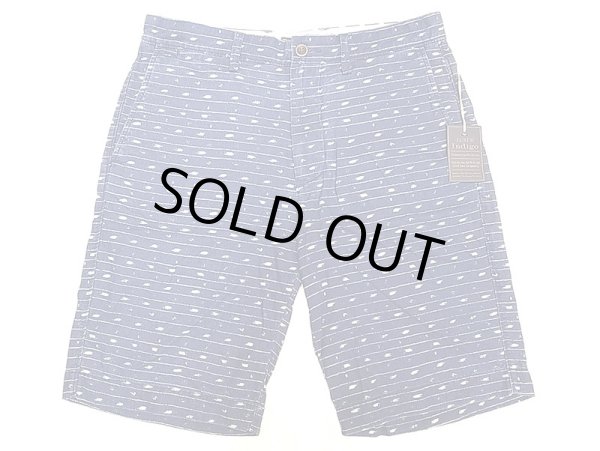 画像1: 【期間限定25%OFF】J.CREW  Indigo Club Shorts 麻混本藍（カスリ・ボーダー）ショーツ (1)