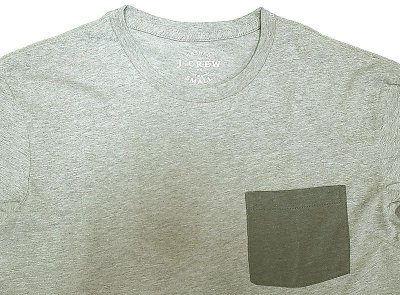 画像2: J.CREW Washed Pokect T-Shirts 2tone ジェイ・クルー ポケT  杢灰×チャコール