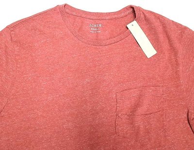 画像2: J.CREW Twisted Jaspe Yarns Pocket-Tee ジェイ・クルー 赤杢 ポケTシャツ　