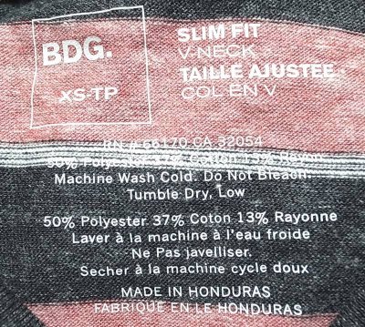 画像3: BDG SLIM FIT V-NECK Boder T-Shirts ストレッチ ボーダー Vネック Tシャツ 
