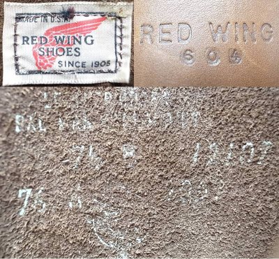 画像3: Deadstock 1976'S RED WING 2059-1 Work boot Made in USA デッドストック 茶箱