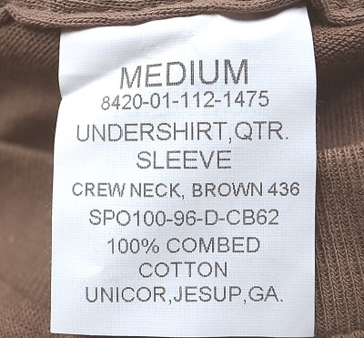画像3: Deadstock 1996'S US.ARMY Brown Crew Neck Tシャツ コヨーテ・ブラウン size:M