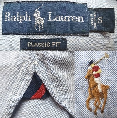 画像3: Ralph Lauren Oxford B.D. Shirts CLASSIC FIT 青 ラルフ・ローレン ボタン・ダウン