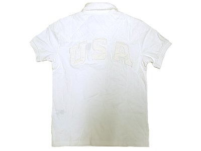 画像1: POLO Ralph Lauren BIG PONY Rugger Shirts ポロ  白×白 半袖ラガーシャツ