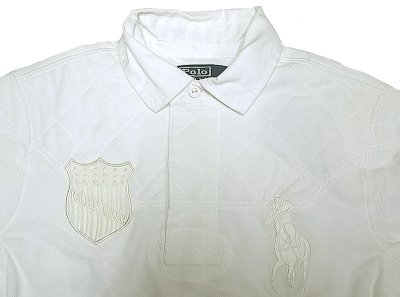 画像2: POLO Ralph Lauren BIG PONY Rugger Shirts ポロ  白×白 半袖ラガーシャツ
