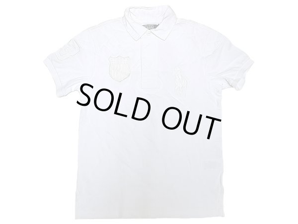画像1: POLO Ralph Lauren BIG PONY Rugger Shirts ポロ  白×白 半袖ラガーシャツ (1)