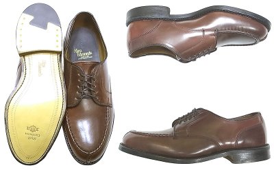 画像2: Allen Edmonds Bradley Burgundy CORDOVAN V-TIP コードバン USA製 箱付