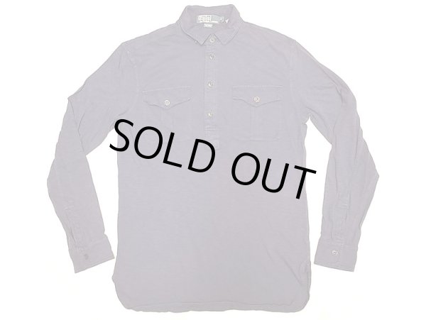 画像1: POLO Ralph Lauren Cut&Sewn Shirts L/S ポロ ラルフ スラブコットン シャツ 紺 (1)