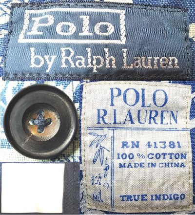 画像3: POLO Ralph Lauren IndigoTaylor JK ポロ・ラルフ 鯉総柄 インディゴ・テイラーJK