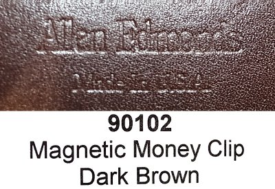 画像3: Allen Edmonds Magnetic Money Clip  マネークリップ 茶 本革 アメリカ製 箱付