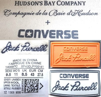 画像3: HUDSON'S BAY別注　CONVERSE Jack Purcell HI "Point Blanket"USA限定 