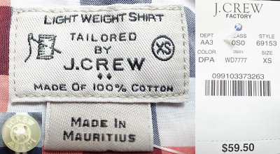 画像3: J.CREW LIGHT WEIGHT B.D Shirts "DPA" ギンガム・ボタンダウン・シャツ