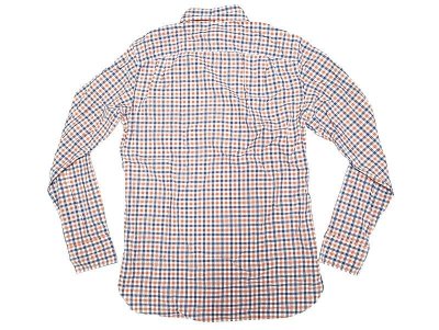 画像1: J.CREW 2-Ply Cotton Gingham B.D. Shirts 紺×朱赤×白 ボタン・ダウンシャツ