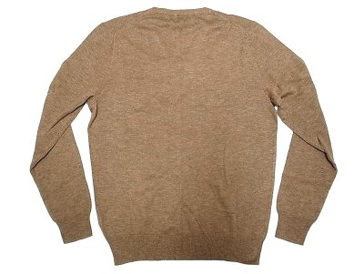 画像1: J.CREW V-Neck Cotton Kint Sweater Brown Vネック・コットン・ニット・セーター 