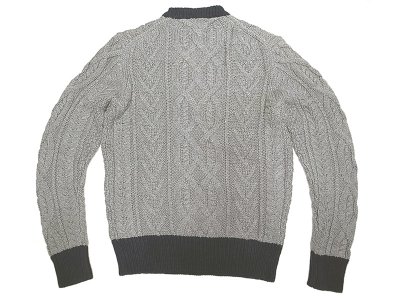 画像1: J.Crew 2tone Cable Knit Sweater  ツートン ケーブル・コットン・ニット セーター 