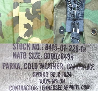 画像3: Deadstock 1995'S US.ARMY GORE-TEX CAMO PARKA 米軍ゴアテックス カモ