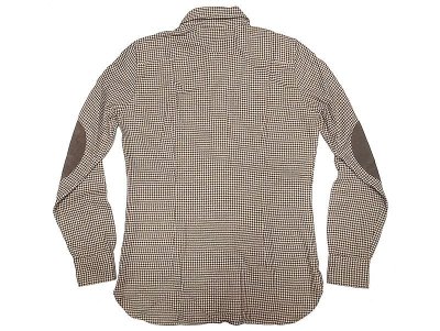 画像1: Ralph Lauren 茶 千鳥格子 Chin-Strap Flannel Shirts 【Women's】 Sales Sample