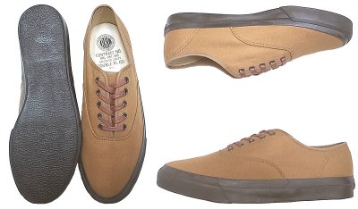 画像2: Double RL(RRL) NEW NORFLK BROWN CANVAS Shoes US Military 茶デッキ
