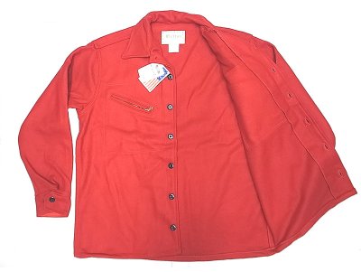 画像1: Deadstock 1980-90'S Melton Outer Wear メルトン CPO JK 赤ウール Made in USA