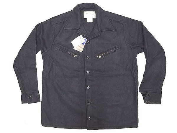 画像1: Deadstock 1980-90'S Melton Outer Wear メルトン CPO JK 紺ウール Made in USA (1)