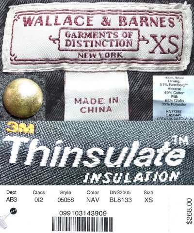 画像3: WALLACE & BARNES J.Crew Thinsulate Melton Wool JK ウォレス＆バーンズ 