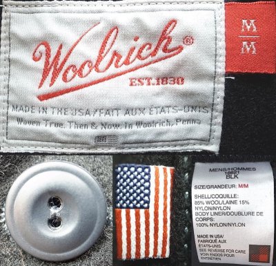 画像3: Woolrich WOODMAN COAT Melton Double  ウールリッチ メルトンJK 黒 USA製