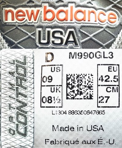画像3: New Balance M990GL3 Made in USA ニューバランス M990GL3　灰 アメリカ製 