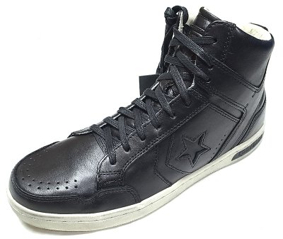 画像1: CONVERSE JOHN VARVATOS WEAPON MID BLACK LEATHER USA限定 箱付