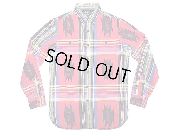 画像1: POLO Ralph Lauren Native  Flannel .Shirts ネイティヴ柄　チンスト フランネルシャツ (1)
