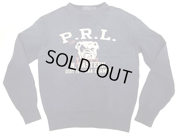 画像1: POLO by Ralph Lauren Sweat Shirts  P.R.L. N.EASTERN 前V スウェットシャツ 紺 (1)