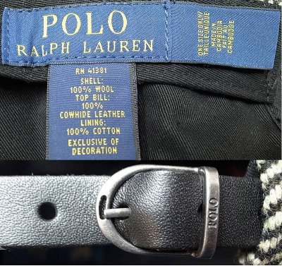 画像3: POLO Ralph Lauren Leather Brim Tweed Capポロ・ラルフ本革×ツイード キャップ