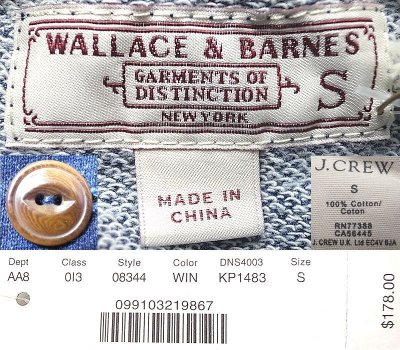 画像3: WALLACE & BARNES Indigo 2tone Shawl Collar Sweat Shirts ウォレス＆バーンズ