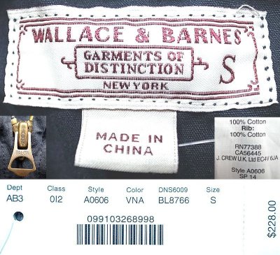 画像3: WALLACE & BARNES by J.Crew Twill Baseball JK Navy Japanese Fabric