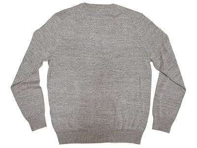 画像1: J.CREW V-Neck Cotton Kint Sweater Gray Vネック・コットン・ニット・セーター 