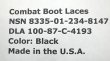画像3: Deadstock 1987'S US Military Combat Boot Laces Black 90inch 黒 丸ヒモ USA製 (3)